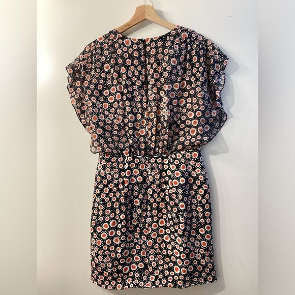 SALONI Brooke Batik Dot Dress Orange White Black Size M Women’s Designer Summer - Picture 11 of 15